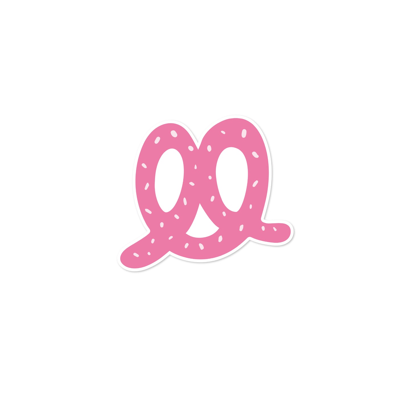 Pink Pretzel Vinyl Sticker