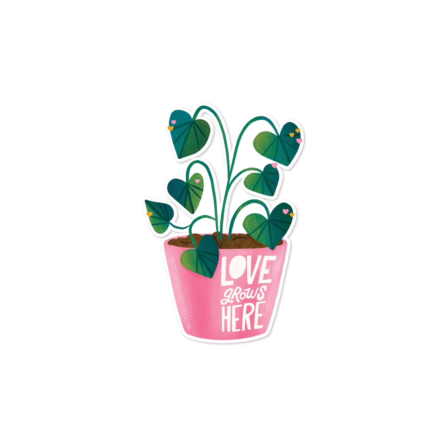 Love Grows Here Vinyl Sticker