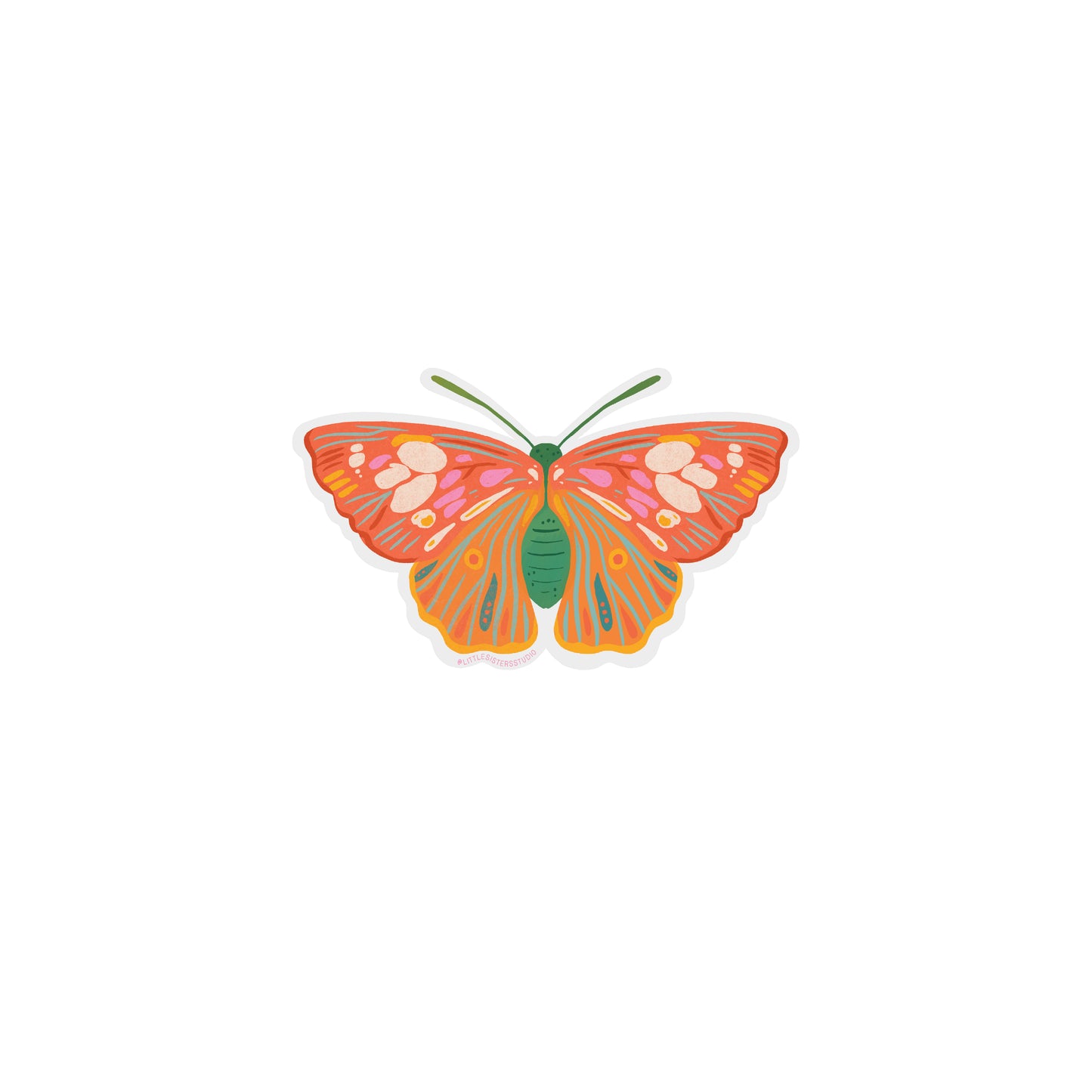 Butterfly Clear Vinyl Sticker