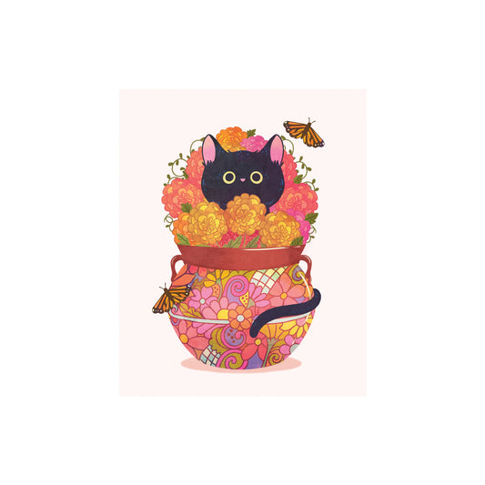 Marigold Kitty Art Print