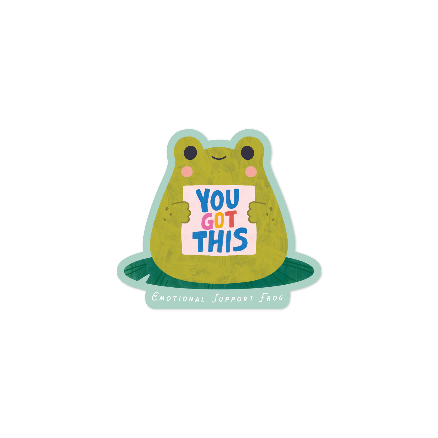 Emotional Support Frog Sticker