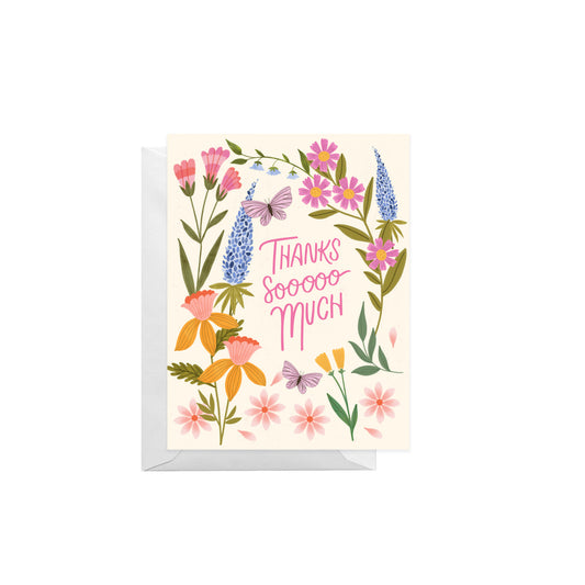 Thank You Floral Greeting Card