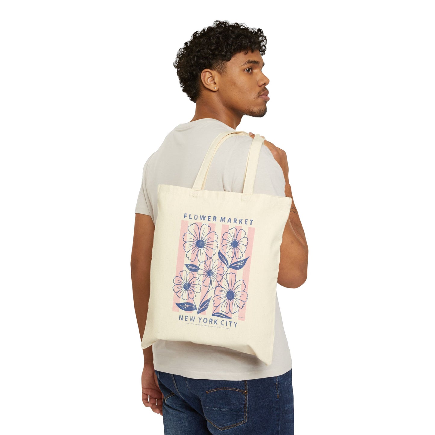 Chelsea Flower Market Tote Bag — New York City Canvas Shopper