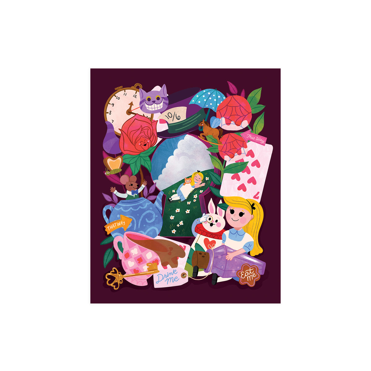 8x10 Alice in Wonderland Art Print