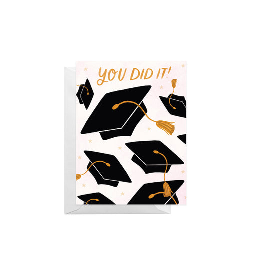Hat Toss Graduation Card