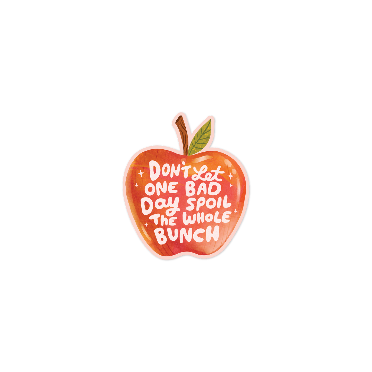 Bad Day Apple Vinyl Sticker