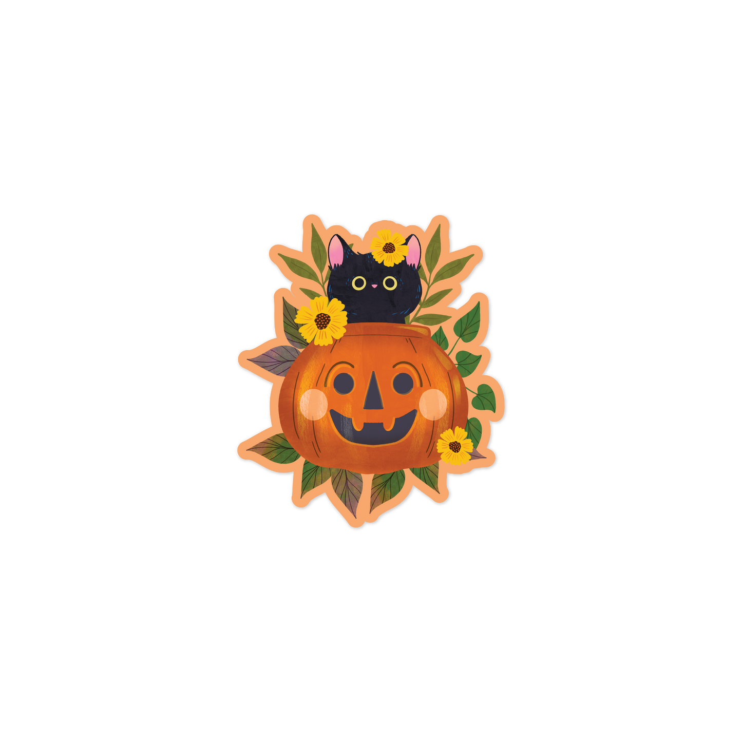 Halloween Kitty Vinyl Sticker