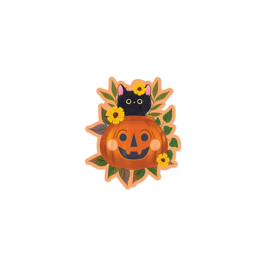 Halloween Kitty Vinyl Sticker