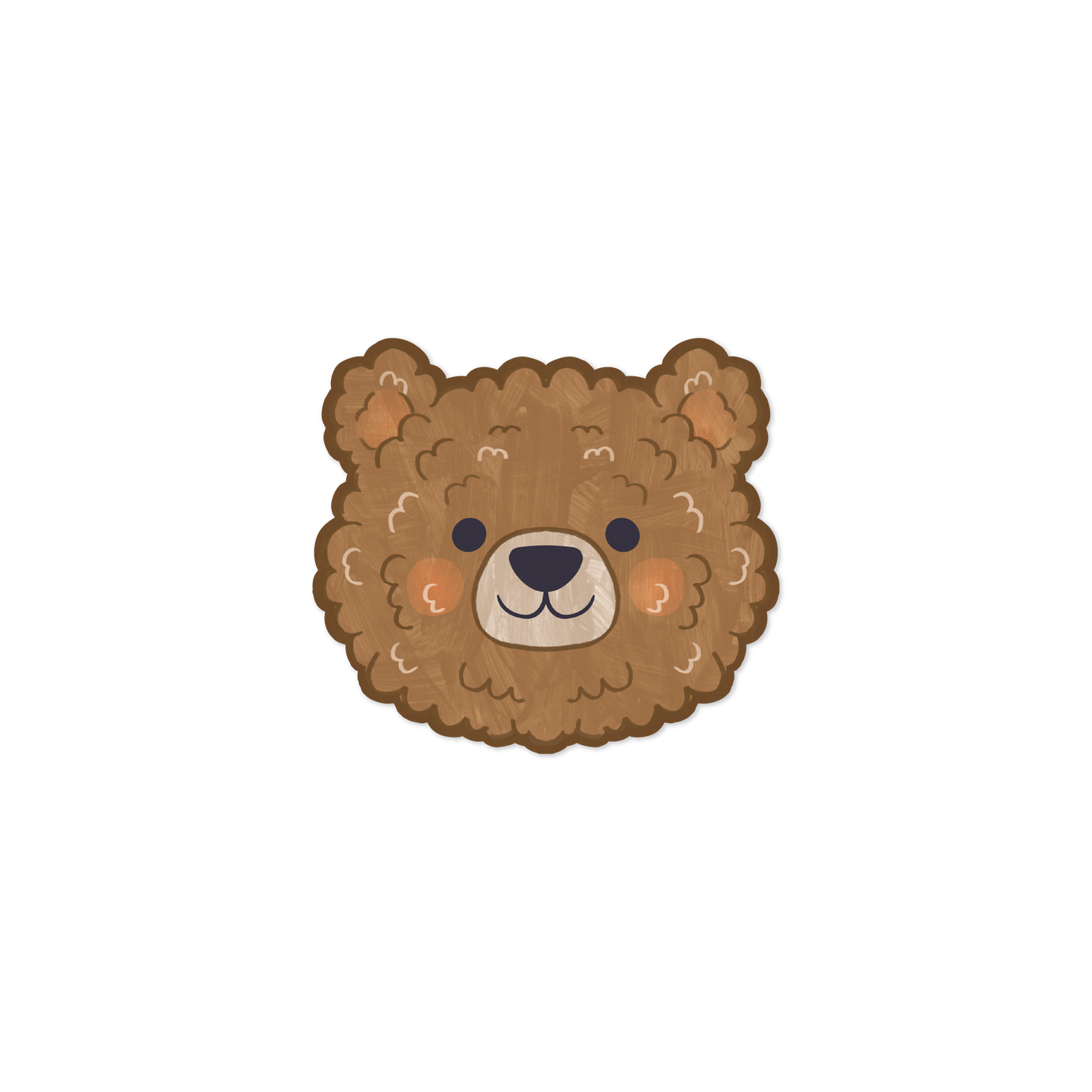 Fluffy Bear Vinyl Sticker