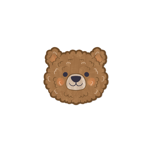 Fluffy Bear Vinyl Sticker